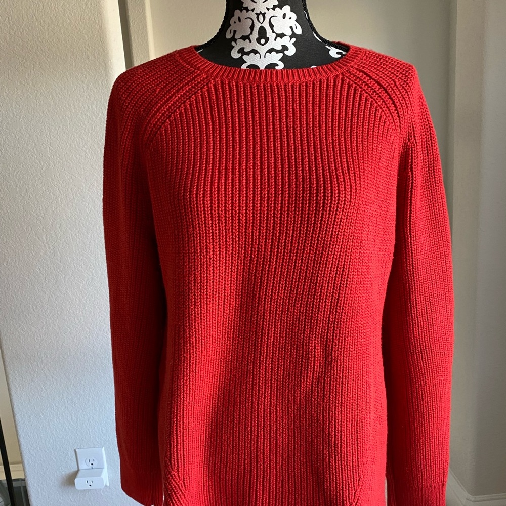 Ann Taylor orange knit sweater
